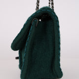 Chanel 2015 Deep Teal Wool Mini Paris-Salzburg Edelweiss Single Flap