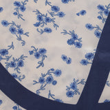 Loewe Blue Floral Anagram Silk Scarf