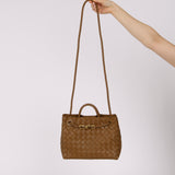 Bottega Veneta Amber Intrecciato Small Andiamo Bag