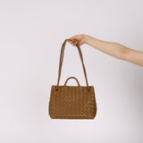 Bottega Veneta Amber Intrecciato Small Andiamo Bag