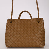 Bottega Veneta Amber Intrecciato Small Andiamo Bag