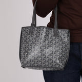 Goyard Grey Goyardine Reversible Mini Anjou Tote