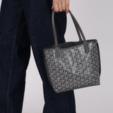 Goyard Grey Goyardine Reversible Mini Anjou Tote