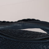 Bottega Veneta Navy Intrecciato Large Hobo