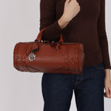 Dior 2016 Cognac Macro Woven Cannage Connect Duffle Bag