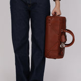 Dior 2016 Cognac Macro Woven Cannage Connect Duffle Bag