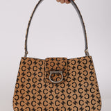 Celine Triomphe C Pony Hair Clasp Shoulder Bag