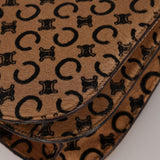 Celine Triomphe C Pony Hair Clasp Shoulder Bag