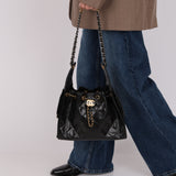 Chanel 2025 Shiny Crumpled Calfskin Small 25 Mixed Hardware