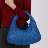 Bottega Veneta Cobalt Intercciato Small Hobo