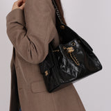 Chanel 2025 Shiny Crumpled Calfskin Small 25 Mixed Hardware