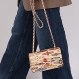 Chanel 2017 Satin Pink Paris Cuba Cigare Mini Square Flap Bag