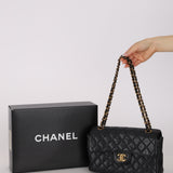 Ultra-Rare Chanel 1996 Caviar Double-Sided Small Classic Flap 24K GP