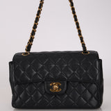 Ultra-Rare Chanel 1996 Caviar Double-Sided Small Classic Flap 24K GP