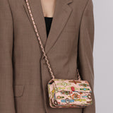 Chanel 2017 Satin Pink Paris Cuba Cigare Mini Square Flap Bag