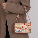 Chanel 2017 Satin Pink Paris Cuba Cigare Mini Square Flap Bag