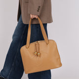 Chanel 1993 Caviar Beige Coco Mark Zip Tote 24K GP