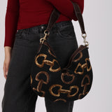 Gucci Horsebit Printed Canvas Hobo