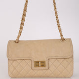 Chanel 2012 Beige Caviar Medium Mademoiselle Flap