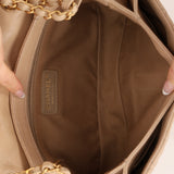Chanel 2012 Beige Caviar Medium Mademoiselle Flap