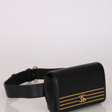 Chanel 2019 Navy Caviar Captain Gold Bar Belt Bag