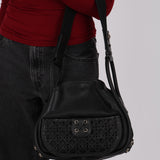 Christian Dior 2010 Calfskin Cannage Lattice Hobo