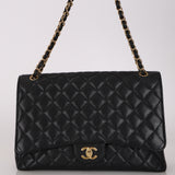 Chanel 2011 Caviar Maxi Classic Single Flap GHW