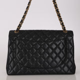 Chanel 2011 Caviar Maxi Classic Single Flap GHW