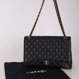 Chanel 2011 Caviar Maxi Classic Single Flap GHW
