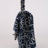Chanel 2005 Blue Canvas No.5 Coco Mark Small Flap
