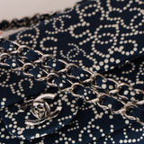 Chanel 2005 Blue Canvas No.5 Coco Mark Small Flap
