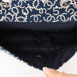 Chanel 2005 Blue Canvas No.5 Coco Mark Small Flap