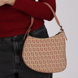 Fendi Sand Zucchino Small Oyster Bag