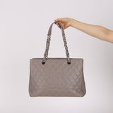 Chanel 2013 Grey Caviar Grand Shopping Tote
