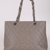 Chanel 2013 Grey Caviar Grand Shopping Tote