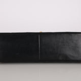 Chanel 2000s Black Lambskin Chevron Top Handle Flap 24K GP