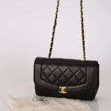 Chanel 1995 Lambskin Small Diana Flap 24K GP
