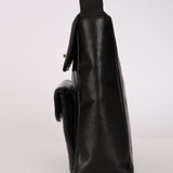 Rare Chanel 1996 Lambskin Double Turnlock Shoulder Bag 24K GP