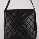 Rare Chanel 1996 Lambskin Double Turnlock Shoulder Bag 24K GP