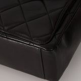 Rare Chanel 1996 Lambskin Double Turnlock Shoulder Bag 24K GP