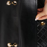 Chanel 1991 Lambskin Medium Classic Double Flap 24K GP