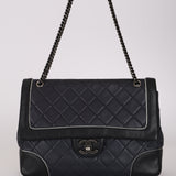 Chanel 2015 Bicolor Lambskin Paris-Salzburg Jumbo Tyrolean Flap