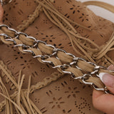 Chanel 2011 Beige Suede Saint-Tropez Fringe Tote