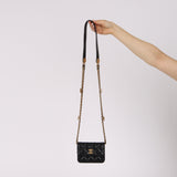 Chanel 2022 Caviar Twist Your Buttons Cardholder on Chain