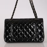 Chanel 2012 Patent Medium Classic Double Flap Matte SHW
