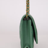 Chanel 2023 Seafoam Lambskin Pearl Crush Wallet on Chain