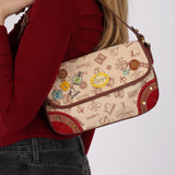 Limited Edition Loewe 160th Anniversary Pins and Bauble Canvas Baguette