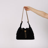 Chanel 2025 Black Small Suede 25 AGHW