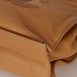 Chanel 2003 Beige Calfskin Wood Top Handle Bag