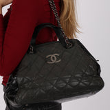 Chanel 2011 Stone Grey In The Mix Bowling Bag
